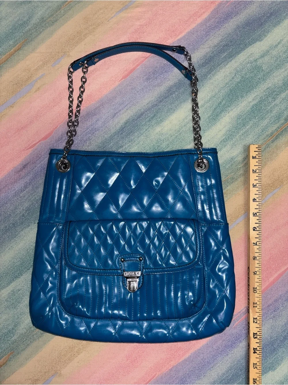 Coach F19830 Poppy Liquid Gloss Slim Tote Crossbody, shoulder bag